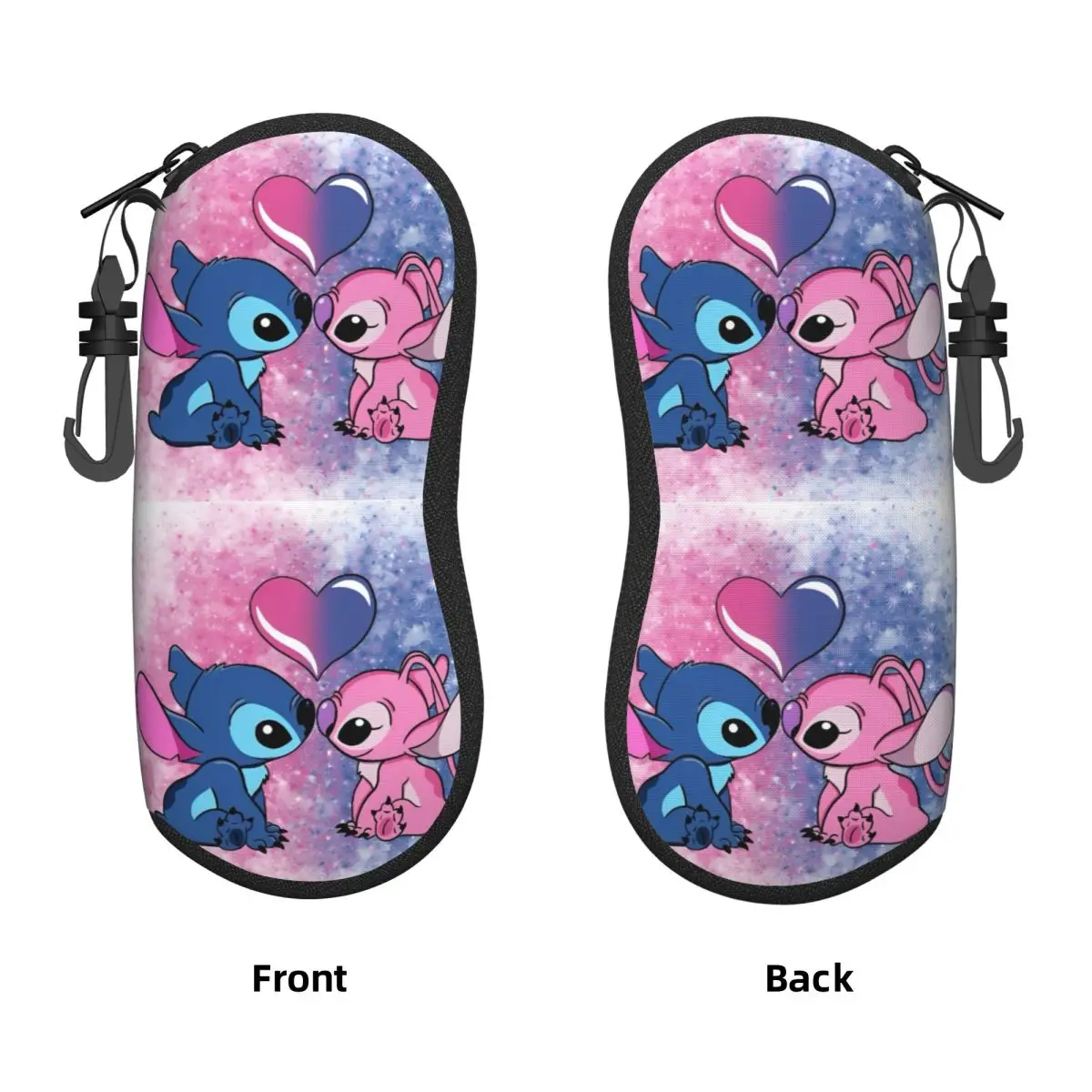 Kawaii Stitch And Angel Glasses Case Cartoon Comic Sunglasses Case For Men Women Fashion Eyewear Storage Original Glasses Box