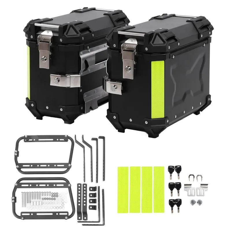 28L 35L motorcycle aluminum side box embossed X type waterproof anti collision universal travel modified luggage case