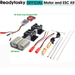 180 Motors Strong Magnetic Motor 5A x2 Brushed ESC 3V-9V Kit 15cm Drive Shaft+CW CCW D30 Propeller+2~2mm Couplings for RC Boats