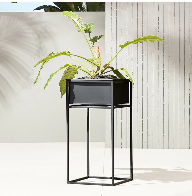 floor-to-ceiling flower pot frame, flower box combination, simple partition, outdoor rectangular green plant flower trough