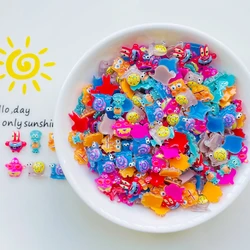 50 PCS Kawaii Ocean series Cartoon Animals Resin DIY Jewelry Manicure Hairpin Headrope Decoration Accessories