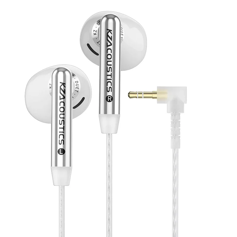 KZ Duet Wired Earphones 3.5mm Black with Mic