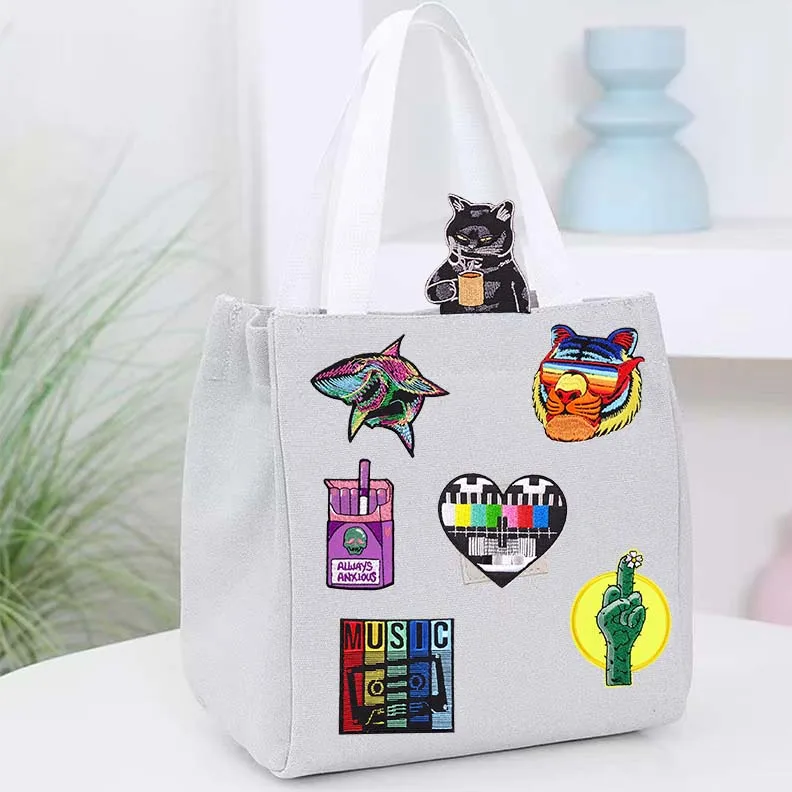 

Iron On Patches for Clothes Cactus Clothing Stickers Fabric Sewing Embroidered Patch Thermal Adhesive Applique Fusible Badges