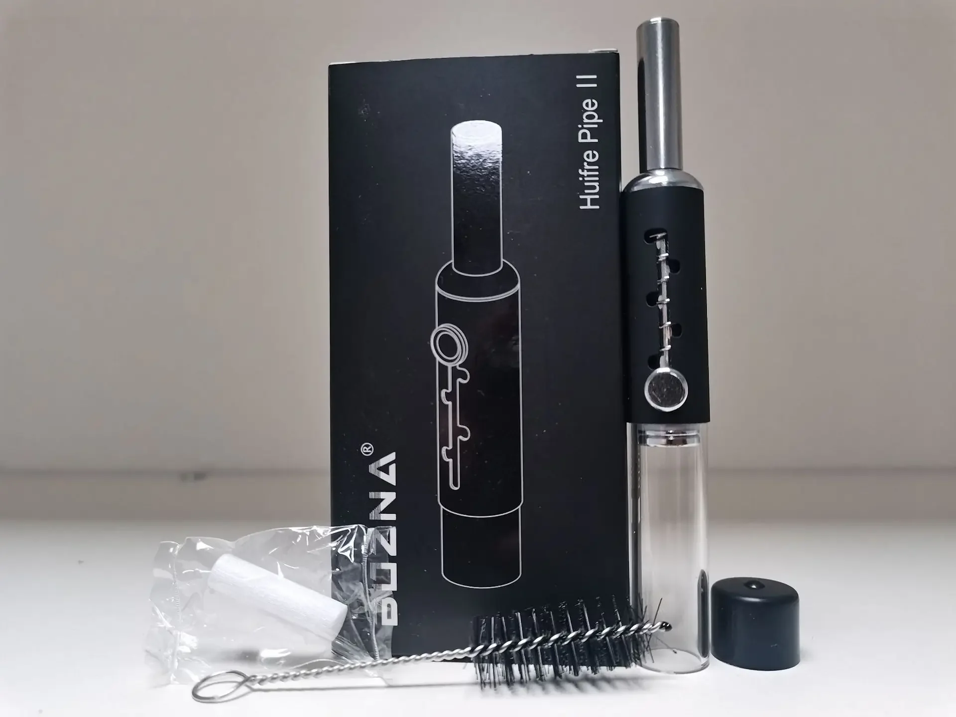 Dry Burner Smoking Pipe Glass Twisty Blunt Dry Her EDG Pipe Retractable Tobacco Pipe Piston Type Glass view 2