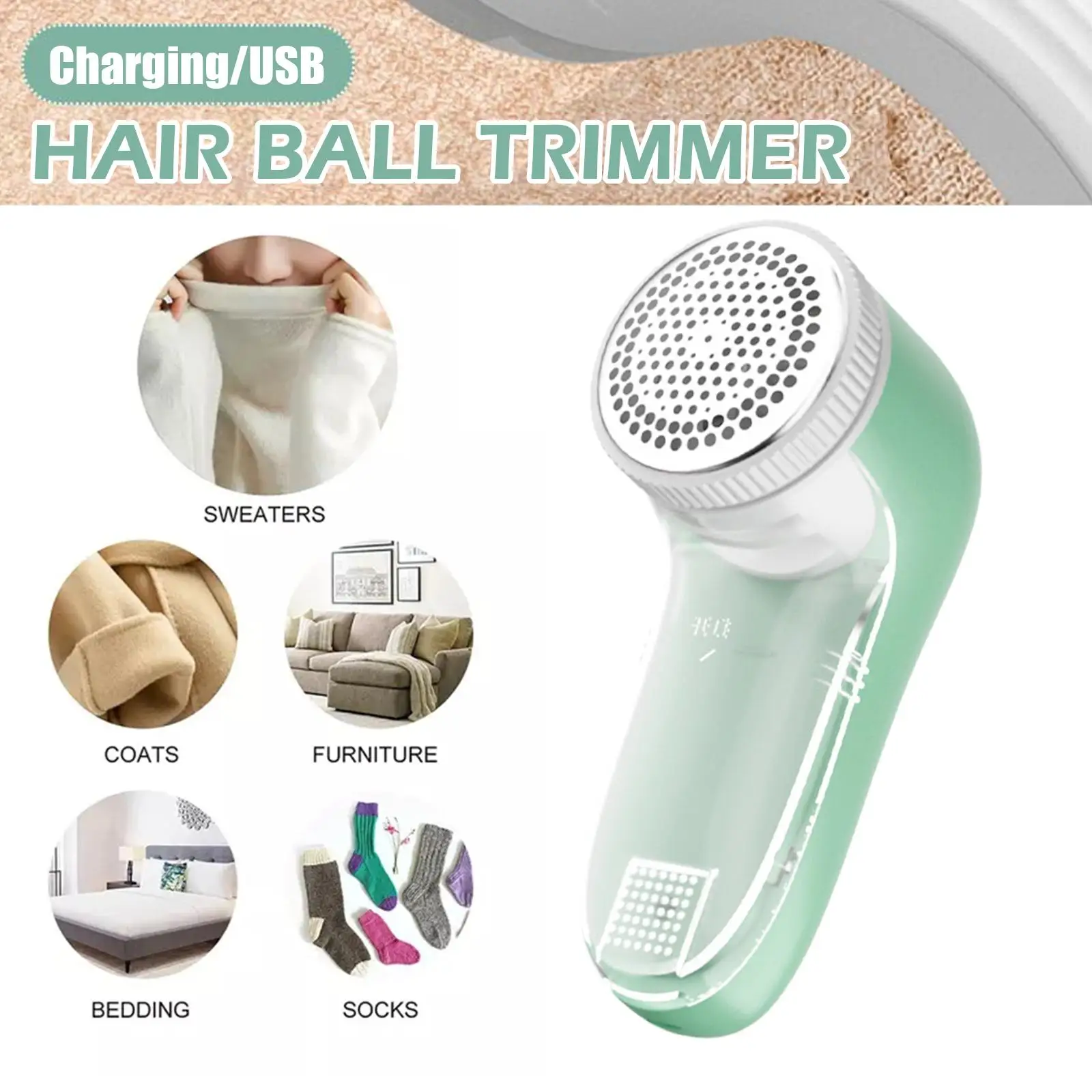 

Household Clothes Shaver Fabric Lint Remover Fuzz Electric Rechargeable Lint Fluff Brush Remover Professional Portable