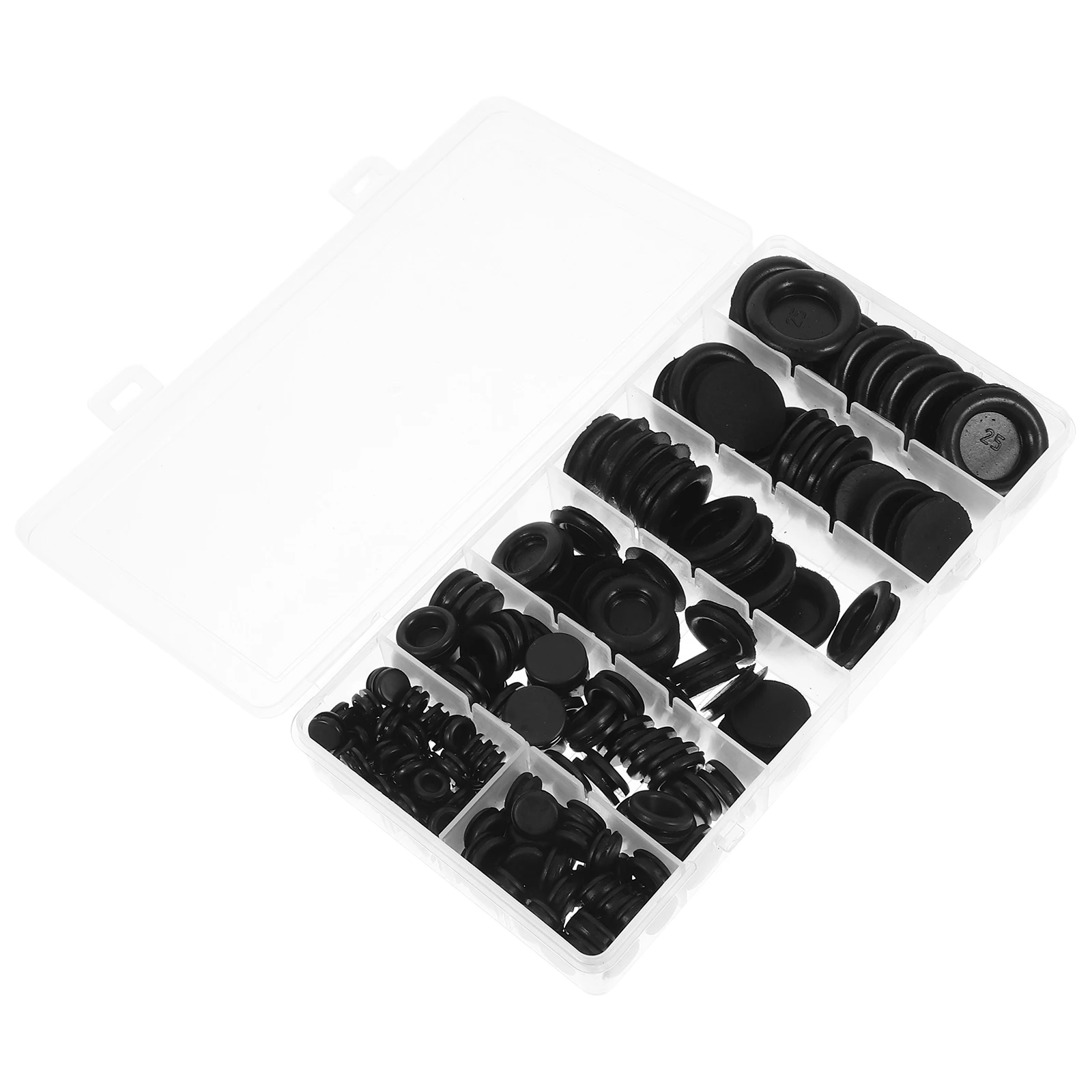 

170 PCS Rubber Coil Auto Body Accessories Thread Cap Grommet Flush Assortment Seal