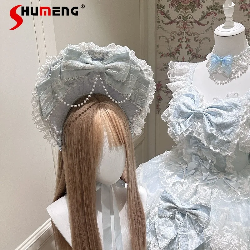 

Japanese Lolita Style Original Design New Product Light Flower Wedding Bnt Hat Bows Small Items Apparel Accessories Girls Ladies