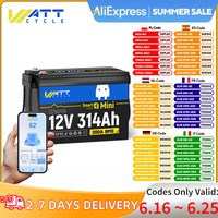 Wattcycle Bluetooth LiFePO4 Battery Packs 12V 314Ah 4019Wh Energy 200A BMS For RV/ Marine/ Camping/ UPS/ Home Storage/ Off-grid