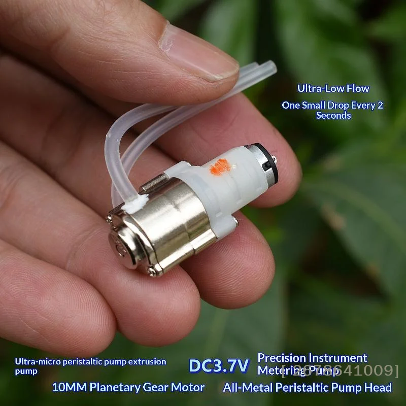 ⚑1Pcs Squeezing Dosing Pump DC 3V 3.7V Ultra Micro Peristaltic Pump Mini M20 Planetary Gear Metering Pump Precision Small Flow