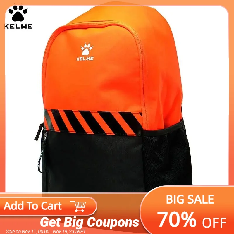 Kelme Sports Backpack Men's And Women's Football Training Backpack Gym Bag Middle School Student Schoolbag Large Capacity