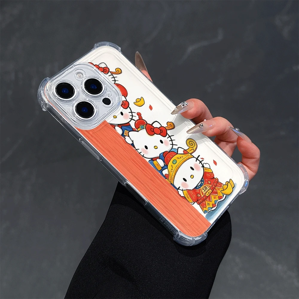 Hello Kitty Cat Soft Phone Case For IPhone 14 IPhone 16/15/14/13/12/11/x/xs/xs Max Girls Phone Cases Hello Kitty Anime