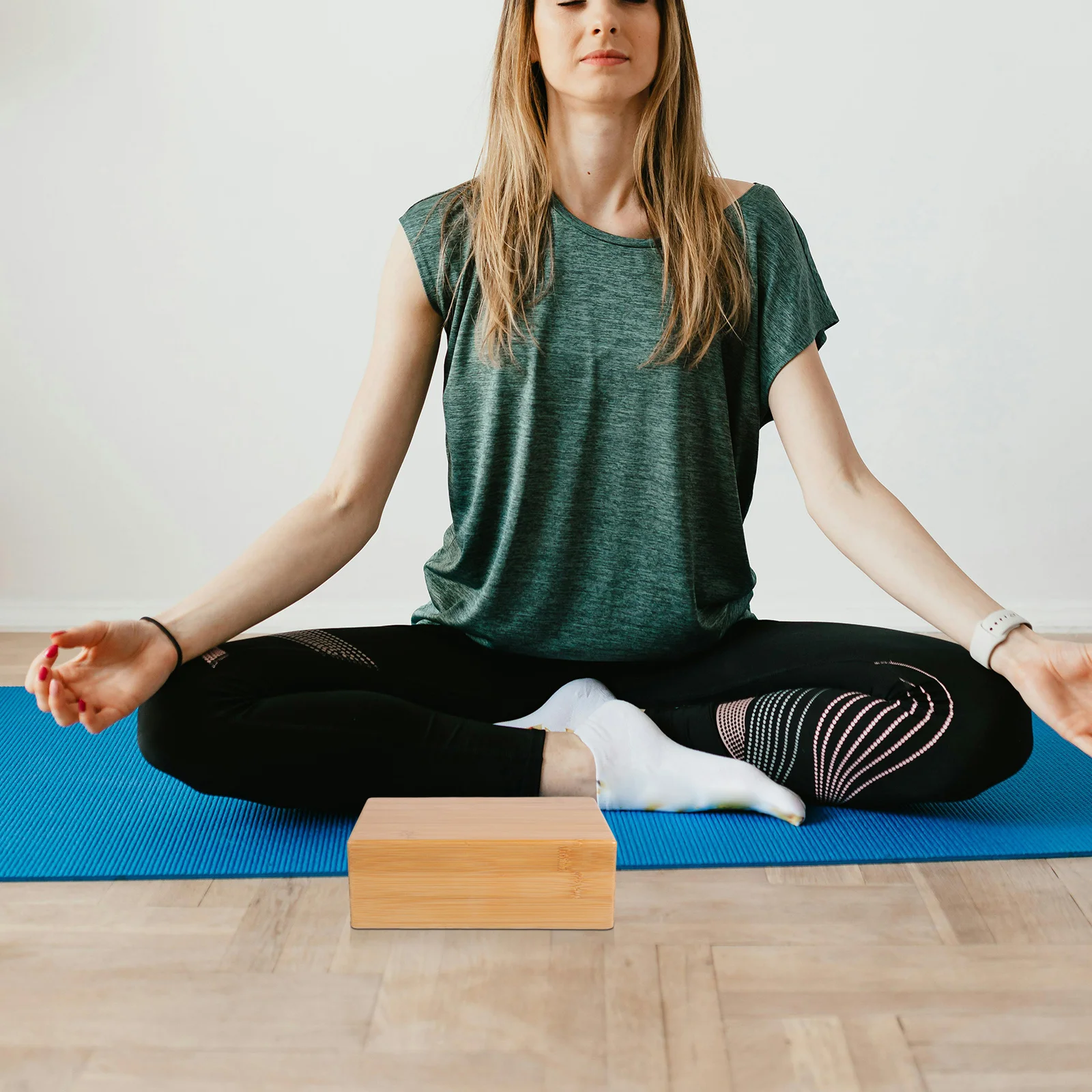 1 قطعة كتلة خشبية ذات سطح أملس من الطوب لتدريب ممارسة اليوغا أداة مساعدة قوة متوازنة #4