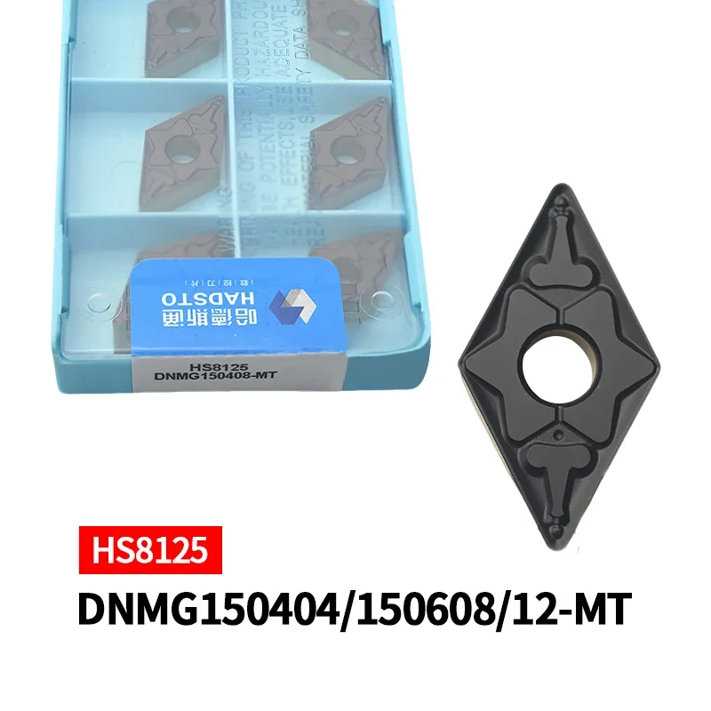 

10 шт. твердосплавных токарных пластины HADSTO DNMG150404 DNMG150408 DNMG150412 DNMG150604 DNMG150608 DNMG150612 MT HS8125 для ЧПУ
