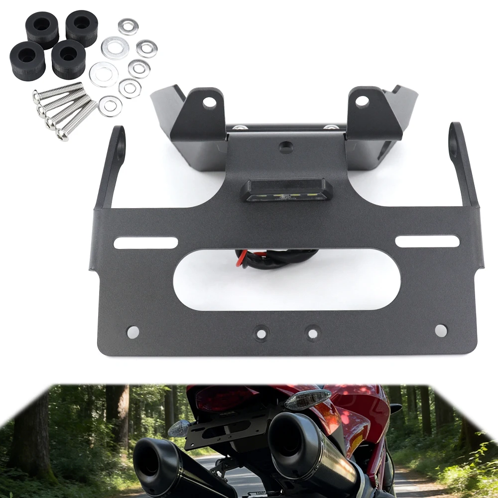 

License Plate Holder Bracket Fit For Ducati Monster 696 1100 EVO 1100 795 659 796 Motorcycle Rear Tail Tidy Fender EliminatorKit