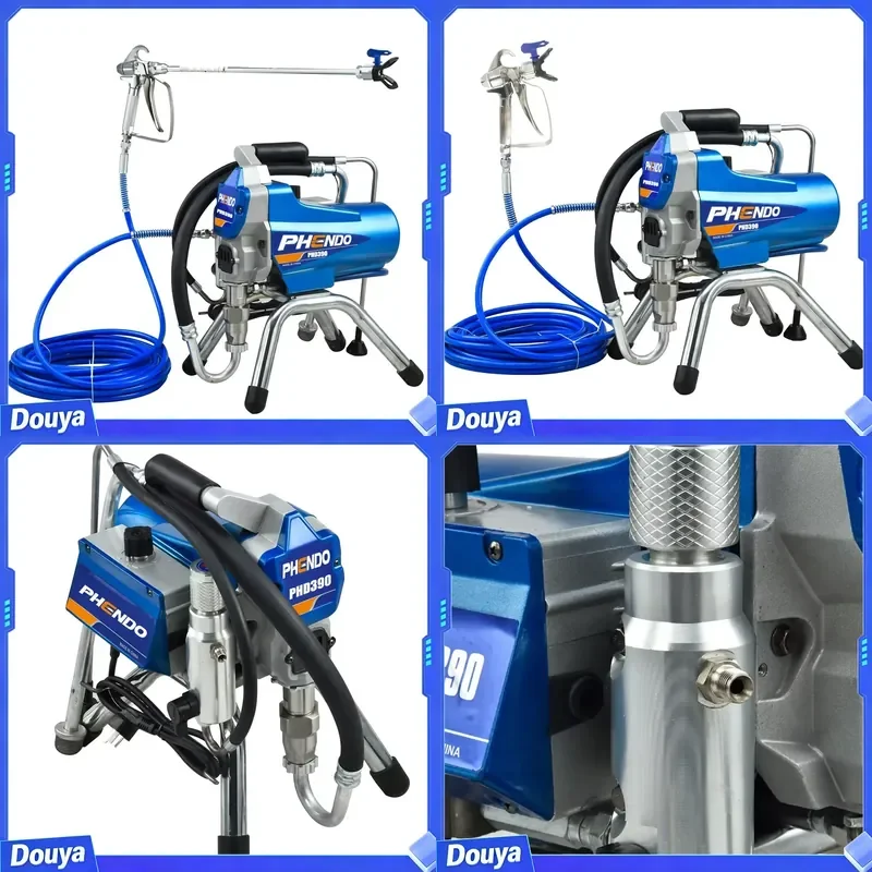 PHENDO 390 Airless Paint Sprayer Machine 1200W with Spray Suit for Renovation Team Painter Home Improvement