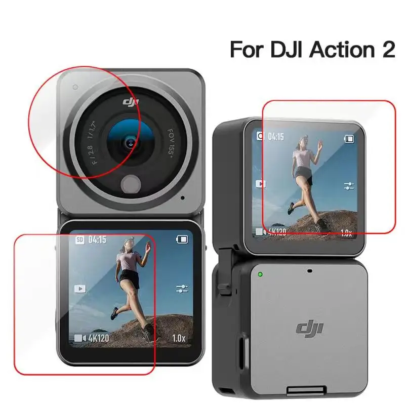 المحمولة واقية غطاء من السيليكون ل DJI العمل 2 الزجاج المقسى واقي للشاشة غطاء ل DJI العمل 2 اكسسوارات
