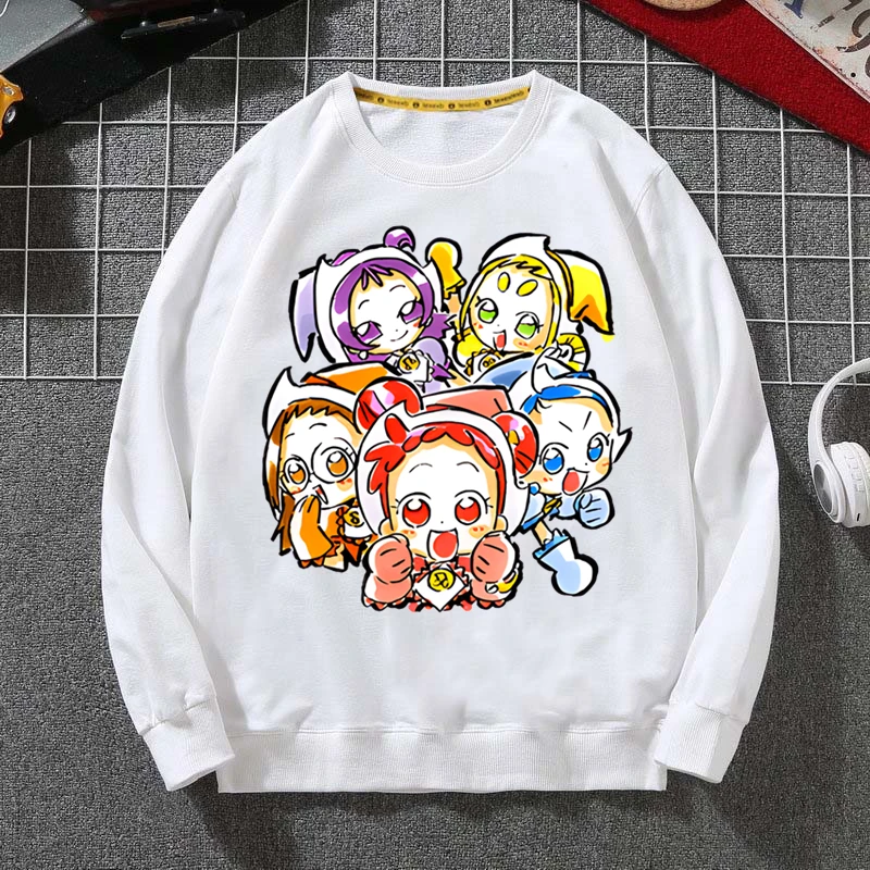 Ojamajo Doremi Magical  Hoodies Spring Autumn Male Casual Hoodies Sweatshirts Men's White Color Hoodies Sweatshirt Tops