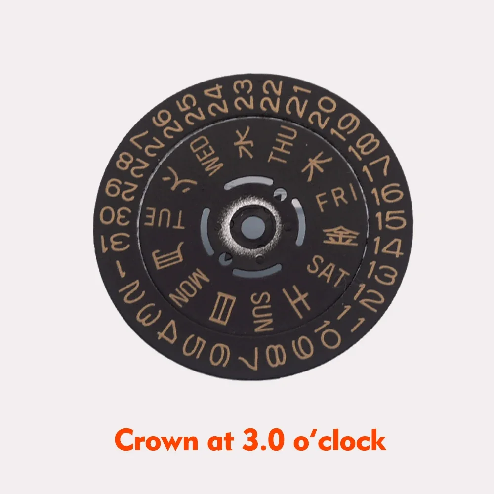 NH Movement Date Week Wheel Dial Kanji Wheel Mechanical Movement NH35a NH36a Crown at 3.0 3.8 4.1 Date Week Dial Parts