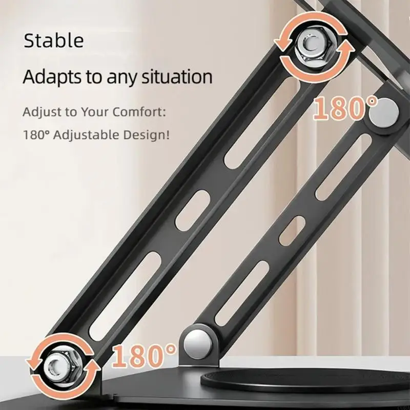 CORA Laptop Stand for Desk with Height Control and Rotating Base Use