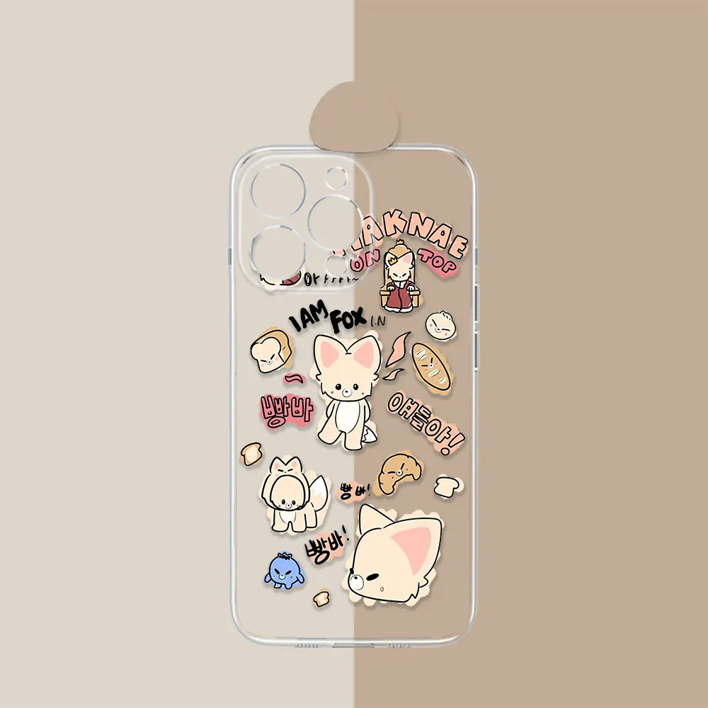 Kpop s-stray-kids s-skzoo Coque para iPhone 17 Air 16e 16 ProMax funda 15 14 13 12 11 17 16 Plus Pro Max cubierta de teléfono translúcida