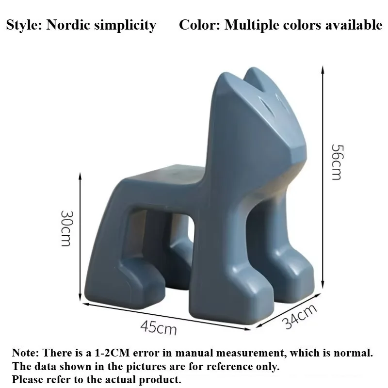 Nordic Small Stools Cartoon Animal Seat Plastic Thick Chairs Creative Low Stool Home Living Room Furniture Ottomans Bench  Pouf