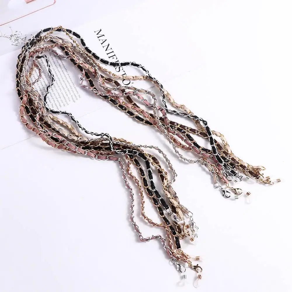 Alloy Neck Strap Rope PU Necklace Temperament Korean Style Chain Glasses Chain Mask Chain Women Eyeglasses Accessories