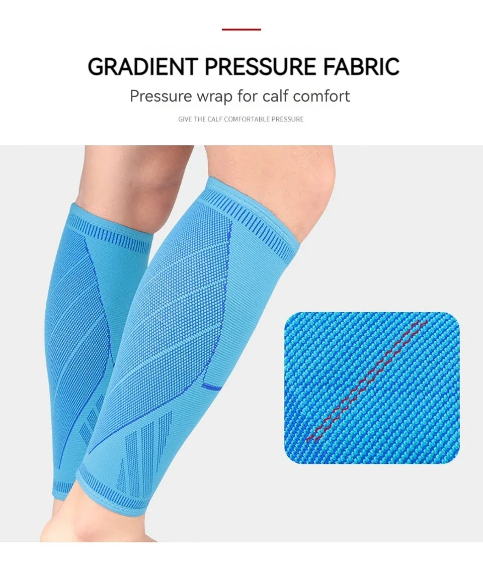1Pcs Laufen Leichtathletik Kompression Ärmeln Bein Wade Schienbeinkantensyndrom Ellenbogen Knie Pads Schutz Sport Sicherheit Unisex – Detail 6