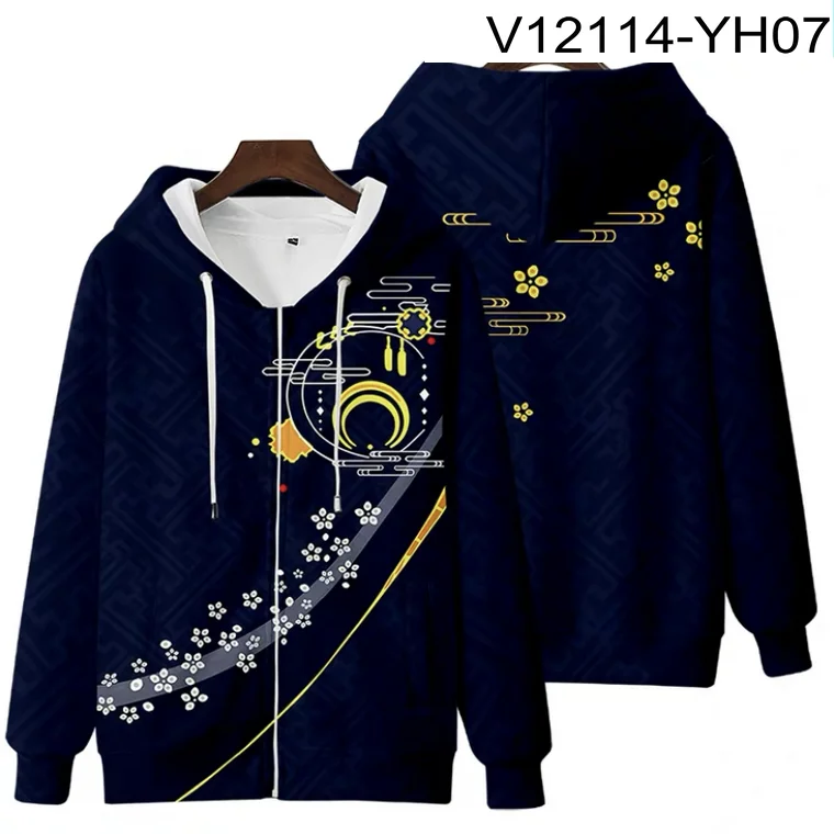 Touken Ranbu 3D Printing Men/Women Autumn Fashion Japanese Anime Game Zipper Hoodies Sweatshirt Long Sleeves Pollover Plus Size