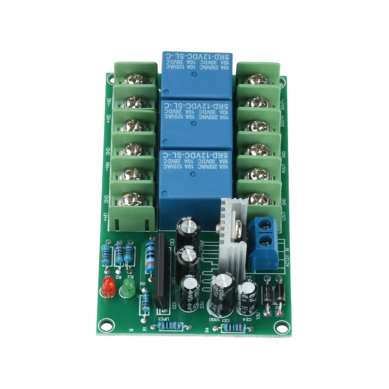 2.1 Channel Speaker Protection Board 3*10A Relay 12-18V 600W Amp Protection Module DIY Subwoofer Stereo Audio Amplifier Repair