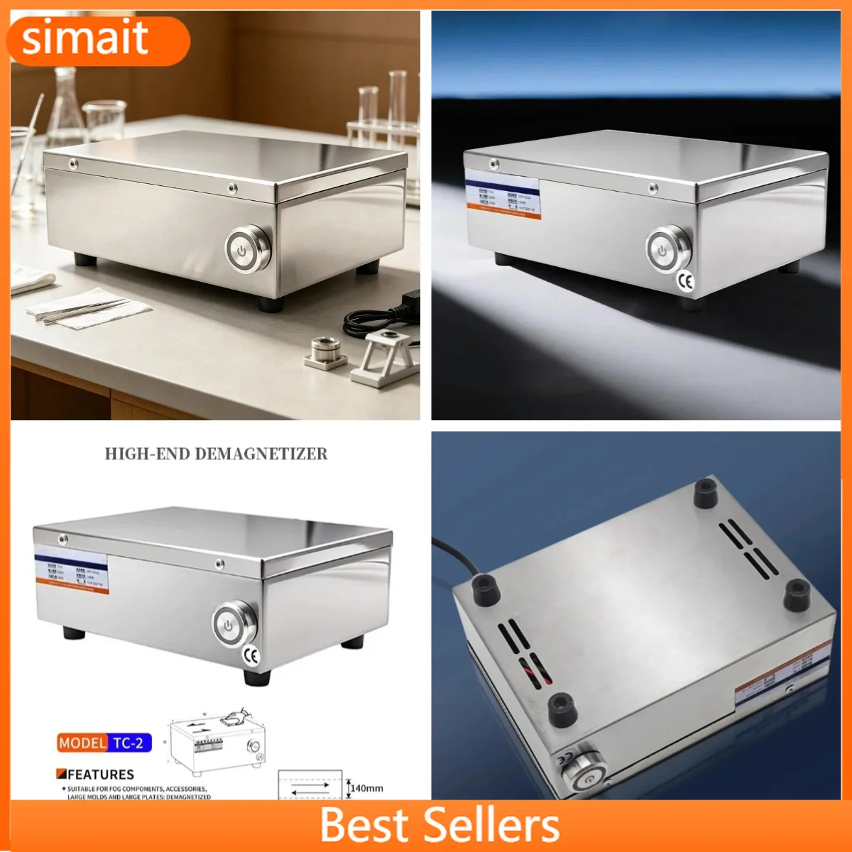 TC-2 Powerful Industrial Desktop Demagnetizer Stainless Steel Metal Mold Degausser