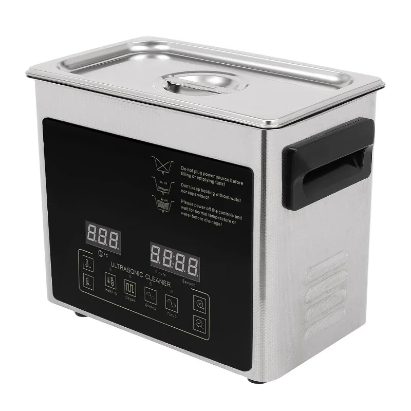 เครื่องทําความสะอาดเครื่องประดับอัลตราโซนิกดิจิตอล, เครื่องทําความสะอาดเครื่องประดับมืออาชีพพร้อมหน้าจอ LED, อุณหภูมิและเวลาที่ปรับได้, 3 โหมด