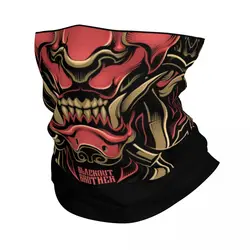 Custom Komainu Samurai Oni Neck Gaiter Women Men UV Protection Winter Japanese Demon Bandana Scarf for Cycling