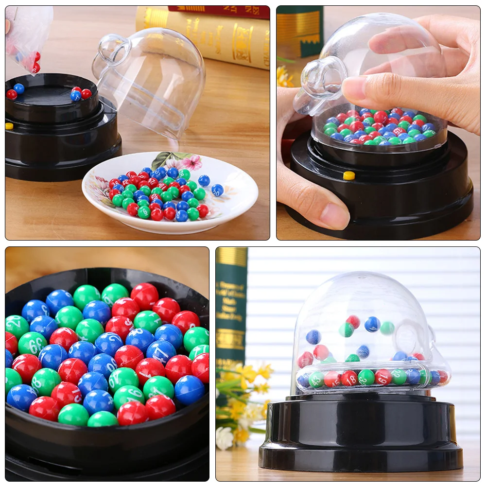 Mini Electric Lottery Machine Fortunate Number Picking Lottery Ball Machine Bingo Game Jackpot Toy Entertainment Board Game