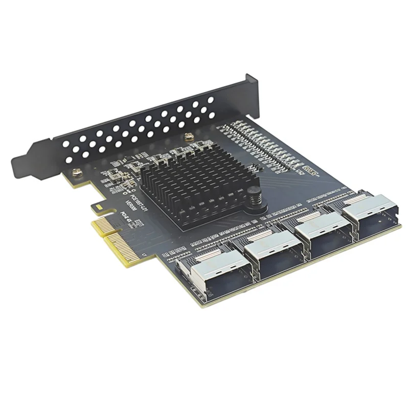 

HJ-SATA Pcie Adapter 4 Ports SFF-8087 To 16-Port SATA3.0 Expansion Card SATA3.0 Controller For Win10/11/2003/Linux