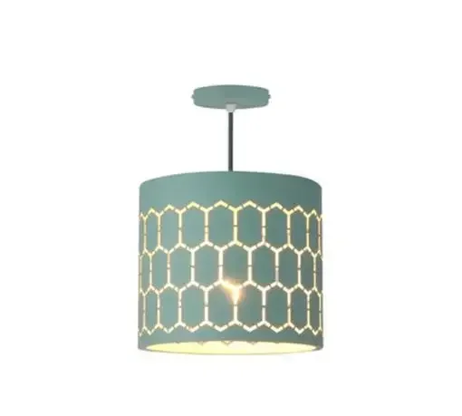 American retro industrial style pendant light for restaurant bar bedroom hollow cylinder wrought iron hanging lamp