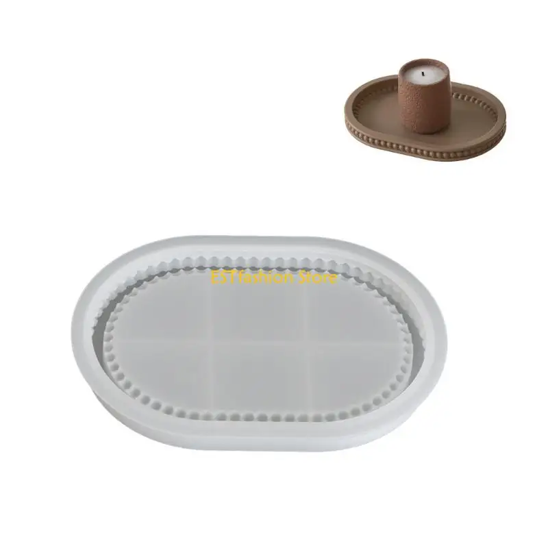 Y5GC Large Capacity Designs Love Oval Plate Tray Craft from Silicone Portable for Restaurant Service And Holiday Decorations