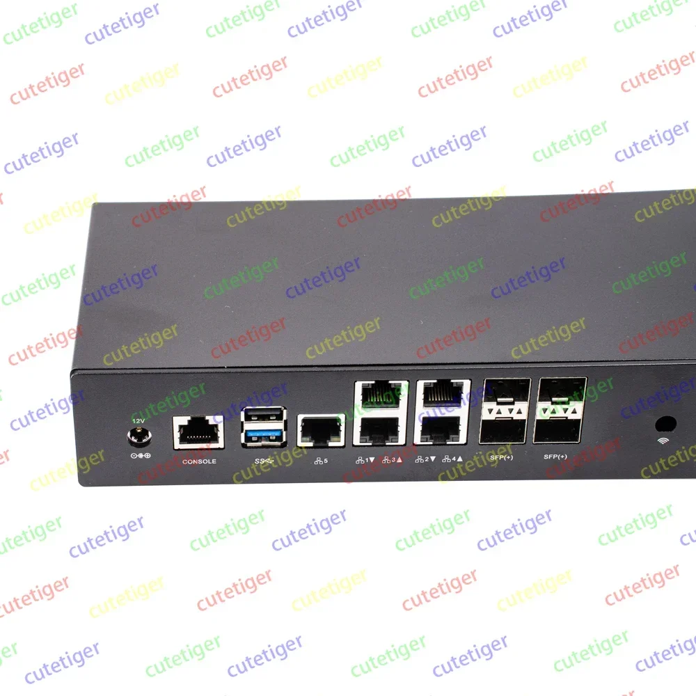 For QOTOM 1U Rack Router Firewall  Q20331G9 Q20332G9 Processor Atom C3758R C3758 AES-NI Mini PC- 5x 2.5G LAN 4x 10GbE SFP+