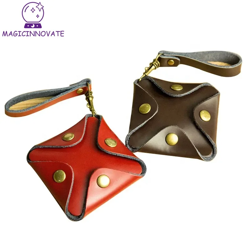 new arrival Cowhide Coin Bag  Silk Magic  magician Teaching aids  stage classic magic  party performance