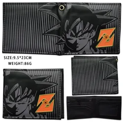 Dragon Ball Anime Figures Goku Foldable Wallet Women Men Card Clip Bag Children Cartoons Cosplay PU Coin Purse Birthday Gifts