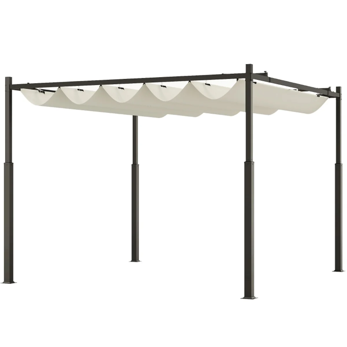 

Retractable Pergola Canopy Cream White