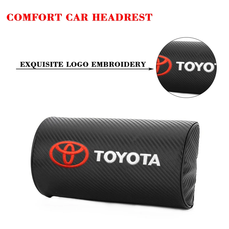 2Pcs Memory Foam Car Neck Pillow For Toyota Camry Corolla RAV4 Yaris Hilux Avensis Leather Seat Headrest Cushion Travel Support - view 5