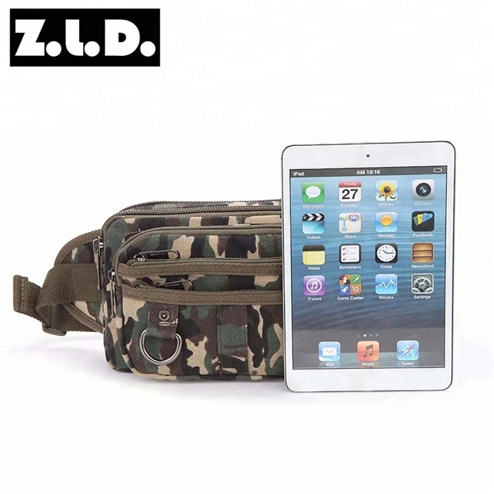 Men Camping Hiking Tactical Sport Camouflage Purse Fashion Leisure Small Canvas Sports Running Waist Bag