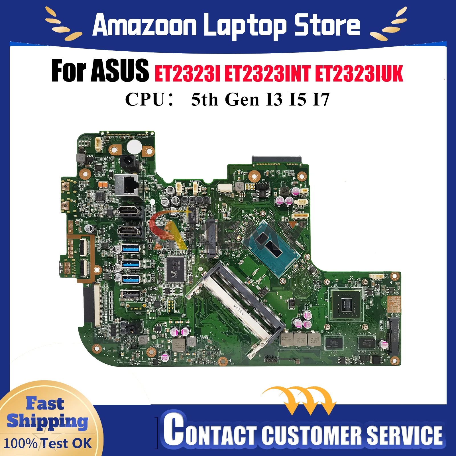 

ET2323I Laptop Motherboard For ASUS AIO ET2323 ET2323IUT ET2323IUK ET2323INT Mainboard With I3 I5 I7 CPU 100% tests OK fast ship