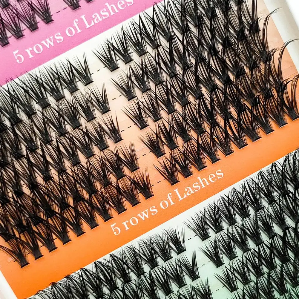 Único segmentado cílios postiços clusters individuais vison cílios postiços naturais densos fofos diy cluster extensão de cílios