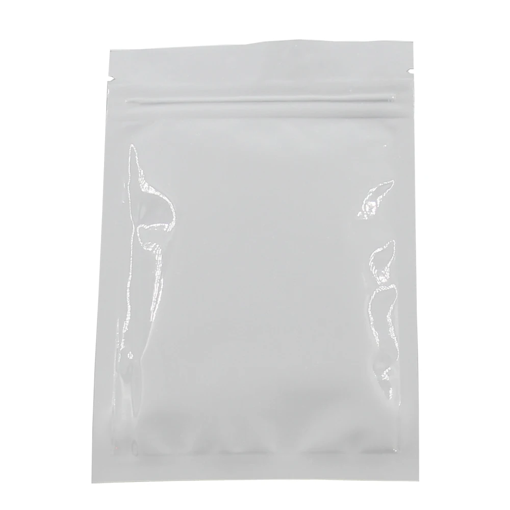 100pcs Glossy Colors Ziplock Pouches for Food Herb Powder Heat Sealable Aluminum Foil Mylar Zip Lock Plastic Packaging Bag