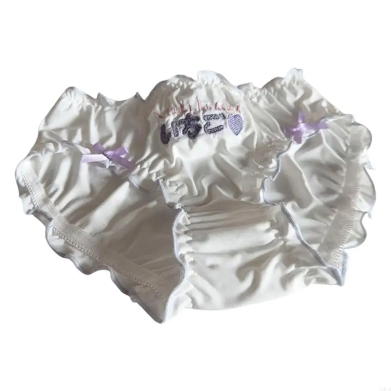 

D0UB Sweet Симпатичная вышитая буква Ice Silk Candies для женщин Bowknot