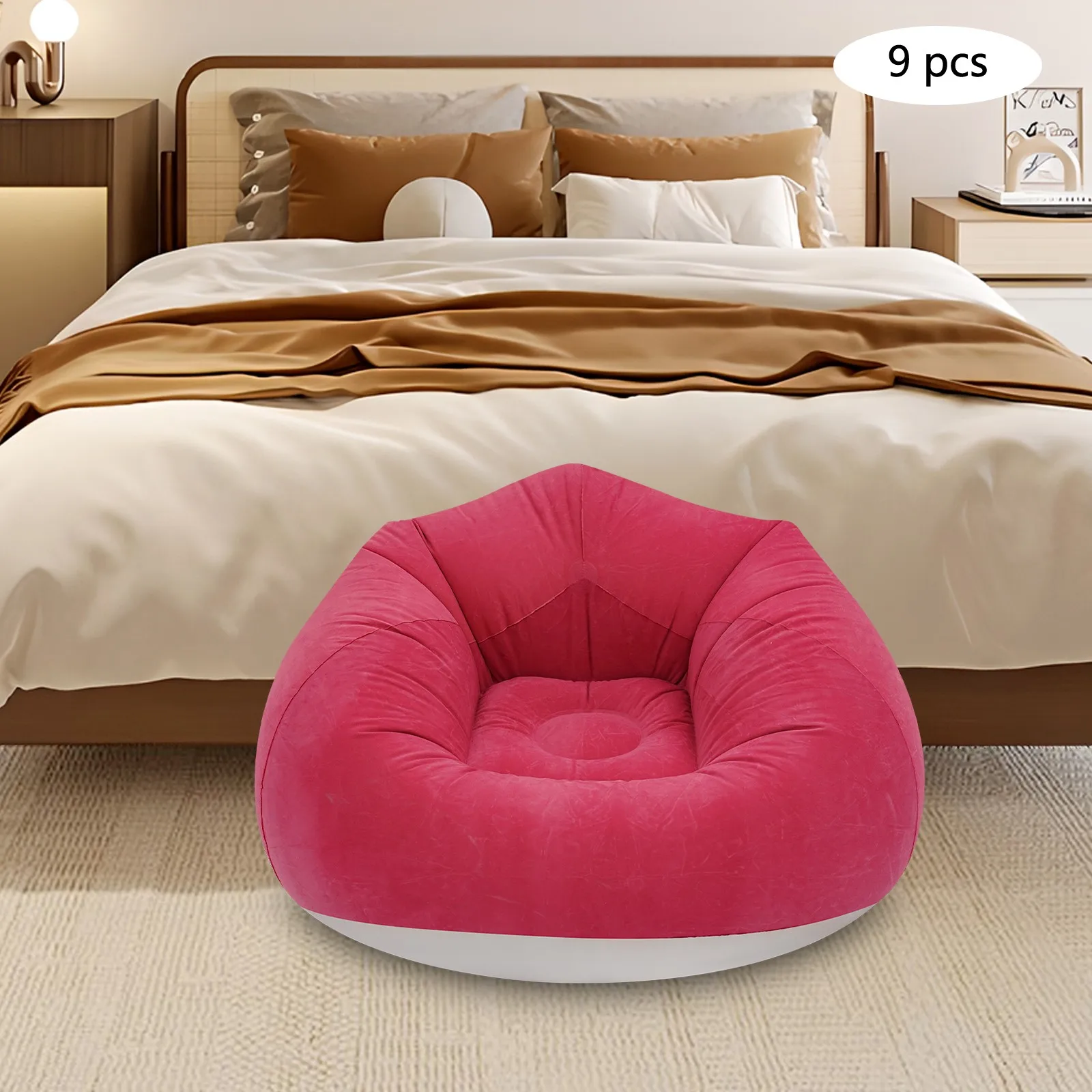 

Надувной диван-мешок (9 элементов) красного цвета с 2 насосами для накачивания