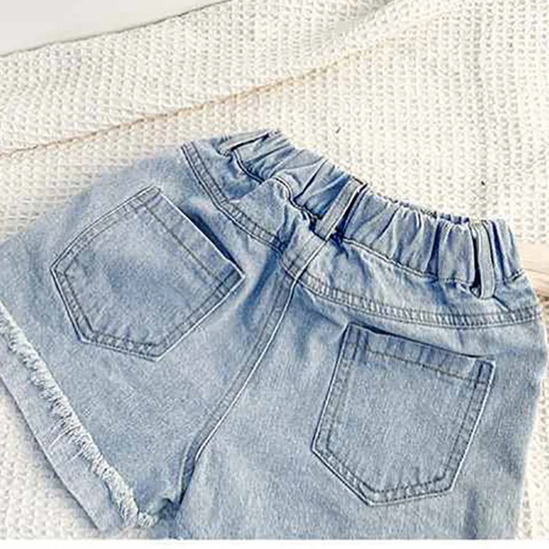 Girls Denim Shorts with Color Blocking Loose Breathable and Comfortable 2026 Summer New Thin Shorts