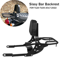 For Bonneville T100 T120 T 100 120 Street Twin 900 2016-2024 Motorcycle Rear Detachable Sissy Bar Backrest Luggage Rack