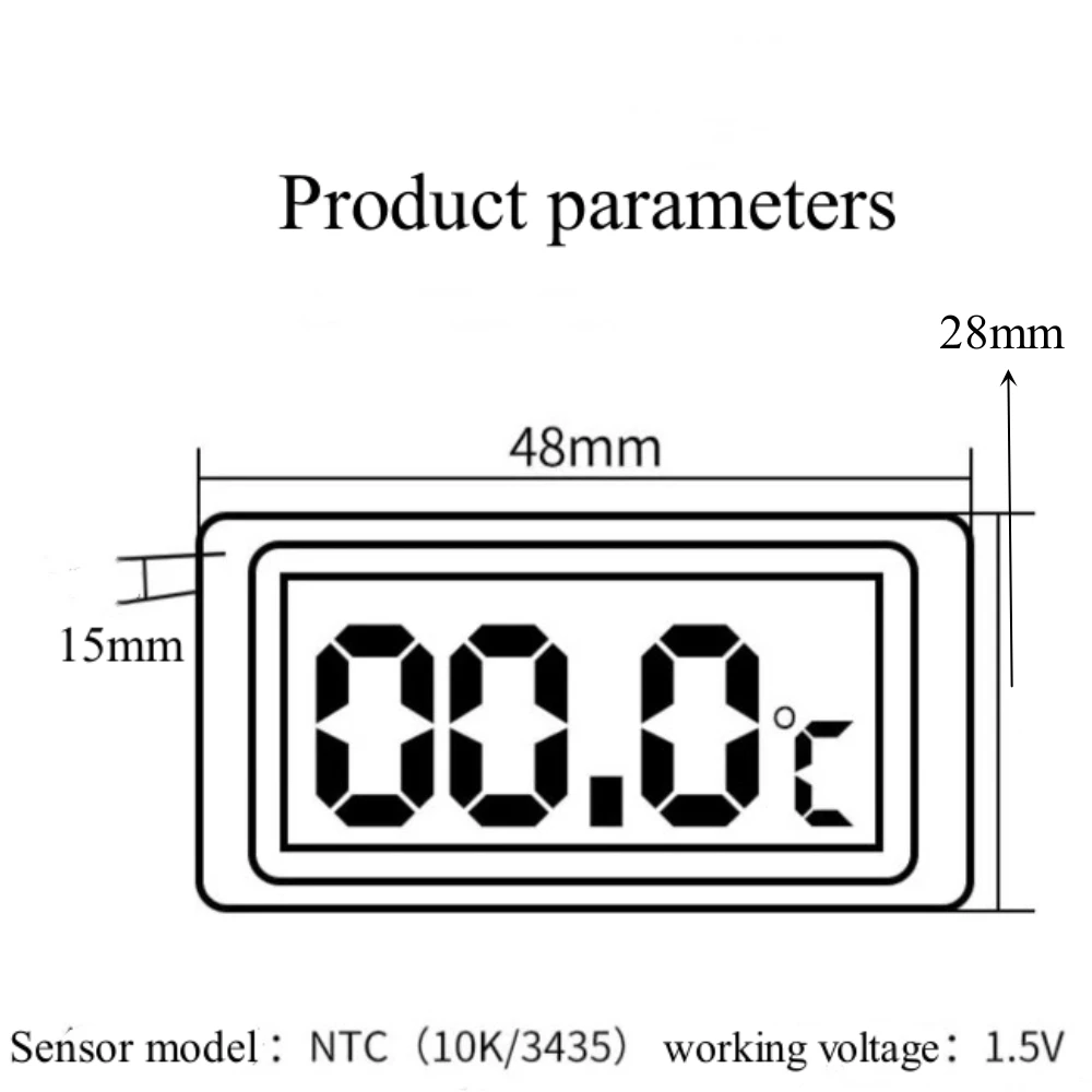 Waterproof Digital LCD Thermometer, Fish Tank Water Temperature Gauge, Veterinary Equipment, Pet Medical Tools, Embedded Probe